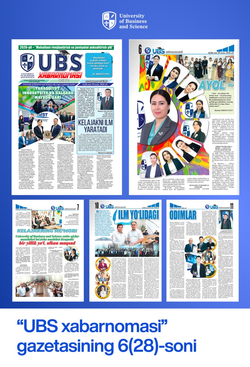 The latest issue of our beloved "UBS Xabarnomasi" newspaper has been published!
